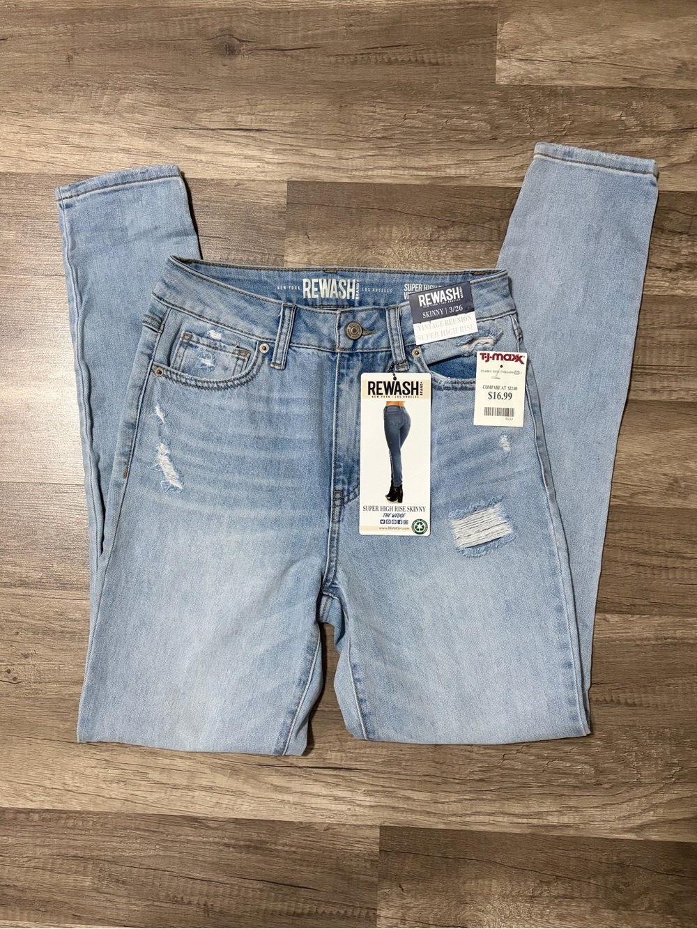 Rewash Light Blue Super High Rise Skinny Jeans
